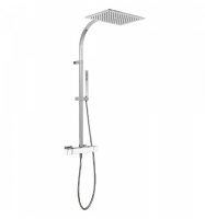 CONJUNTO DUCHA TERMOSTATICA SLIM EXCLUSIVE TRES GRIFERIA BLANCO CROMO